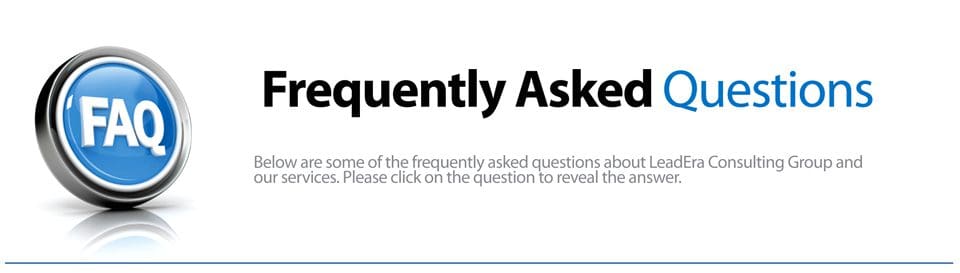 A blue button with the words frequently asked questions.